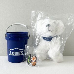 2025 My LOWE'S Rewards Mini Bucket Dog Puppy Plush 2 Croc Charms New Sealed!